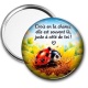 Miroir de poche - porte bonheur slogan