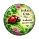Cabochon Résine - porte bonheur slogan