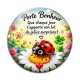 Cabochon Verre - porte bonheur slogan