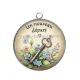 Pendentif Cabochon Argent - porte bonheur un nouveau départ