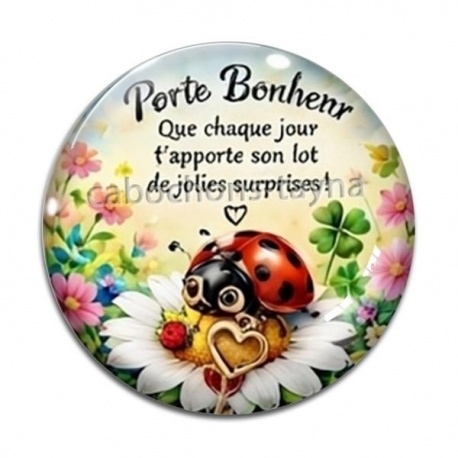 Cabochon Verre - porte bonheur
