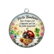 Pendentif Cabochon Argent - porte bonheur