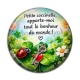 Cabochon Résine - porte bonheur proverbe