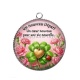 Pendentif Cabochon Argent - porte bonheur nouveau départ