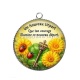 Pendentif Cabochon Argent - porte bonheur nouveau départ