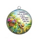 Pendentif Cabochon Argent - amie