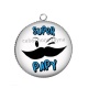 Pendentif Cabochon Argent - super papy