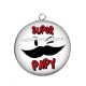 Pendentif Cabochon Argent - super papy