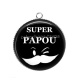 Pendentif Cabochon Argent - super papou