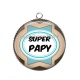 Pendentif Cabochon Argent - super papy