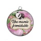 Pendentif Cabochon Argent - une mamie formidable