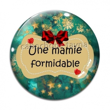 Cabochon Verre - une mamie formidable