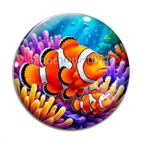 Cabochon Verre - poisson