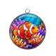 Pendentif Cabochon Argent - poisson