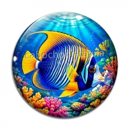 Cabochon Verre - poisson