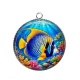 Pendentif Cabochon Argent - poisson