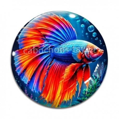 Cabochon Verre - poisson