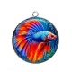 Pendentif Cabochon Argent - poisson