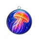 Pendentif Cabochon Argent - méduse
