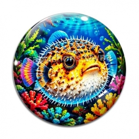 Cabochon Verre - poisson