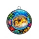 Pendentif Cabochon Argent - poisson