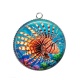 Pendentif Cabochon Argent - poisson