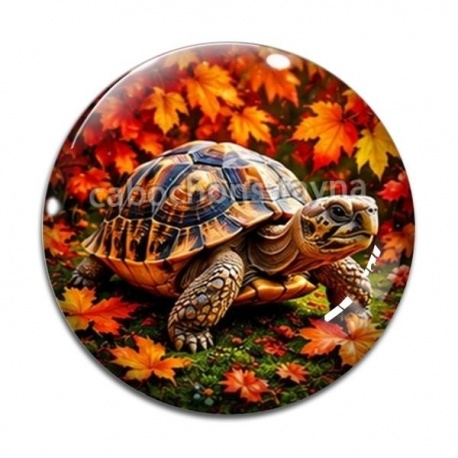 Cabochon Verre - tortue de terre