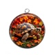 Pendentif Cabochon Argent - tortue de terre