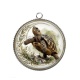 Pendentif Cabochon Argent - tortue de terre