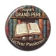 Cabochon Résine - super grand père lecteur passionné