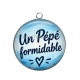 Pendentif Cabochon Argent - un pépé formidable
