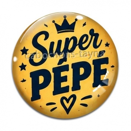 Cabochon Verre - super pépé