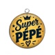 Pendentif Cabochon Argent - super pépé