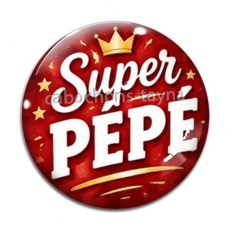 Cabochon Verre - super pépé