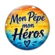 Cabochon Verre - mon pépé mon héros