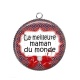 Pendentif Cabochon Argent - meilleure maman