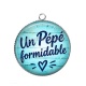 Pendentif Cabochon Argent - un pépé formidable