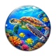 Cabochon Verre - tortue de mer