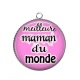 Pendentif Cabochon Argent - meilleure maman