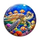 Cabochon Verre - tortue de mer