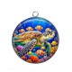 Pendentif Cabochon Argent - tortue de mer