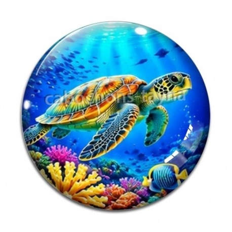 Cabochon Verre - tortue de mer