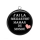 Pendentif Cabochon Argent - meilleure maman