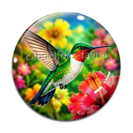 Cabochon Verre - oiseaux