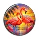 Cabochon Résine - flamant rose