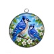 Pendentif Cabochon Argent - oiseaux
