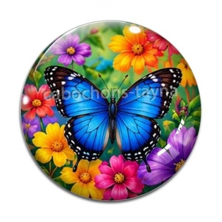 Cabochon Verre - papillon