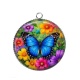 Pendentif Cabochon Argent - papillon