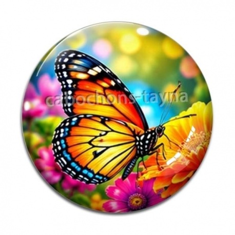 Cabochon Verre - papillon