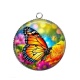 Pendentif Cabochon Argent - papillon